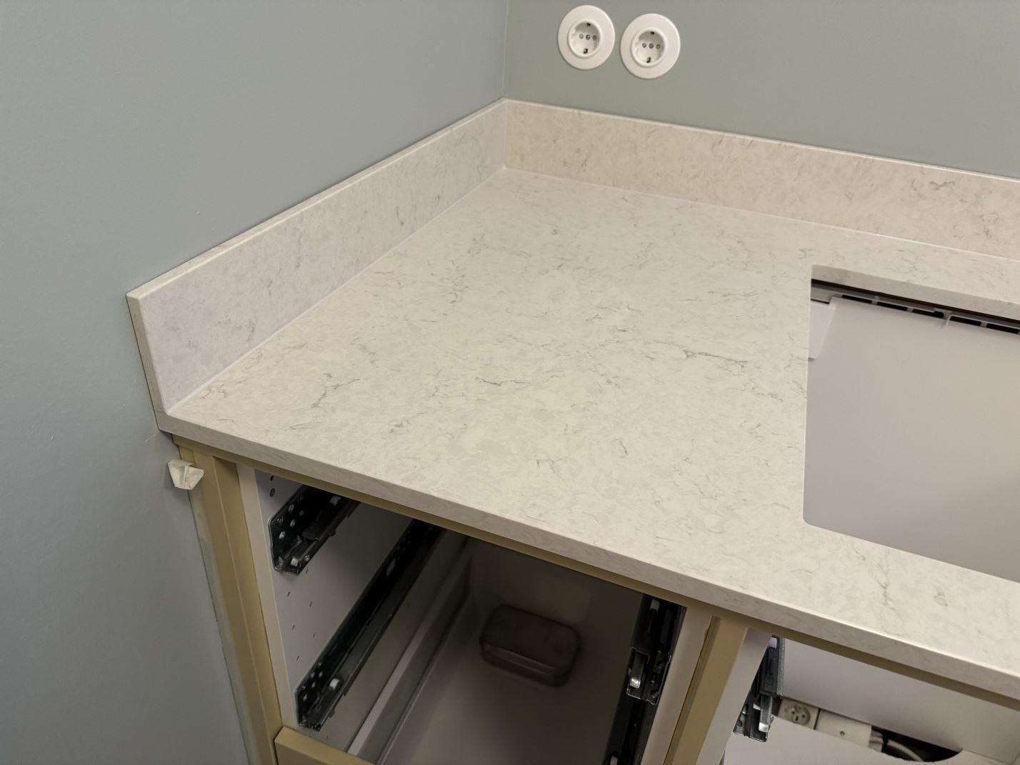 Silestone Snowy Ibiza - Skurup - montering  23-01-2024
