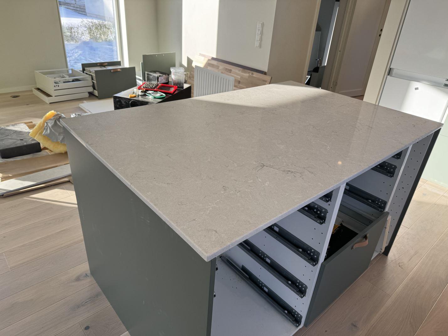 Caesarstone Bianco Drift - Åsa  - montering  23-01-2024