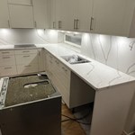 Technistone Crystal Calacatta Silva - kungsholmen, stockholm.  - montering  23-01-2024